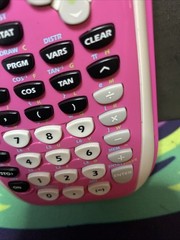 TI-84 Plus C Silver Edition Pink Graphing Calculator Tested Works (No Charger C3