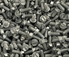 (100) 12-24 x 1/2″ Hex Head Thread Forming Screws Zinc Plated Slotted Hex Drive