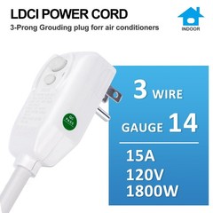Gpl151 Window Air Conditioner Lcdi Power Cord 515p Plug 120 Vac 15 Amp 1800 Watt