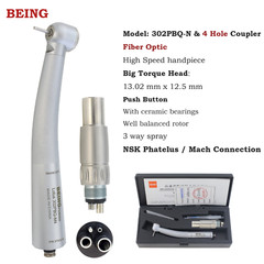 BEING Dental High Speed Handpiece Fiber Optic Turbine LED Coupling 4 6 Hole NSK