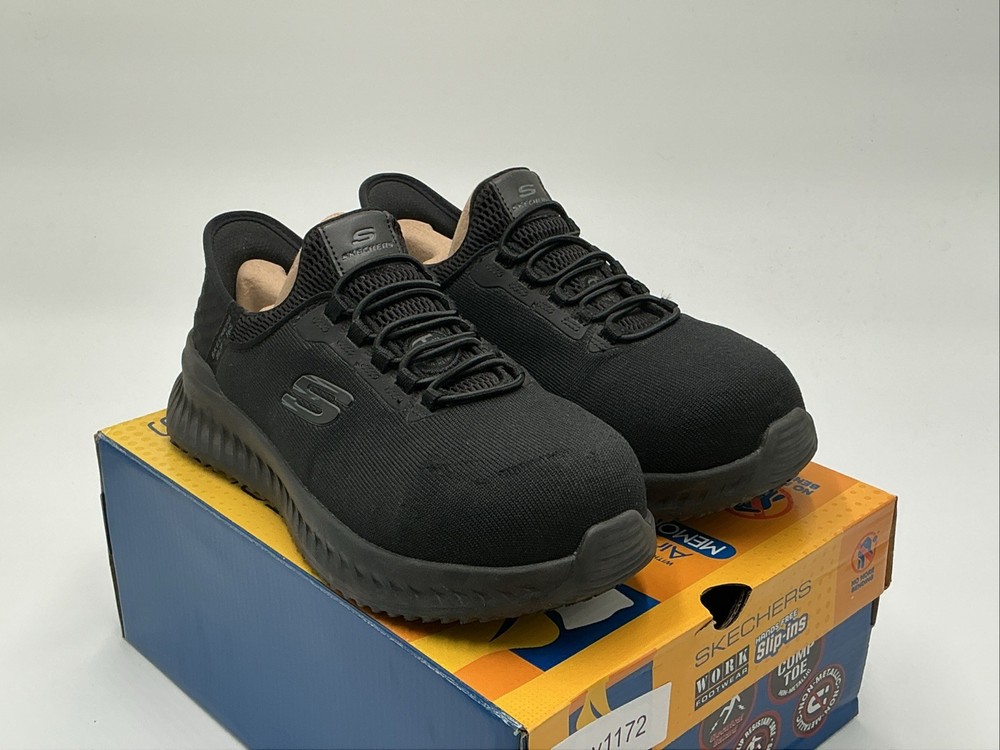 Skechers Tilido-Ombray 108152-BLK Womens 7.5W Black Comp Toe Work Shoes Ebay1172
