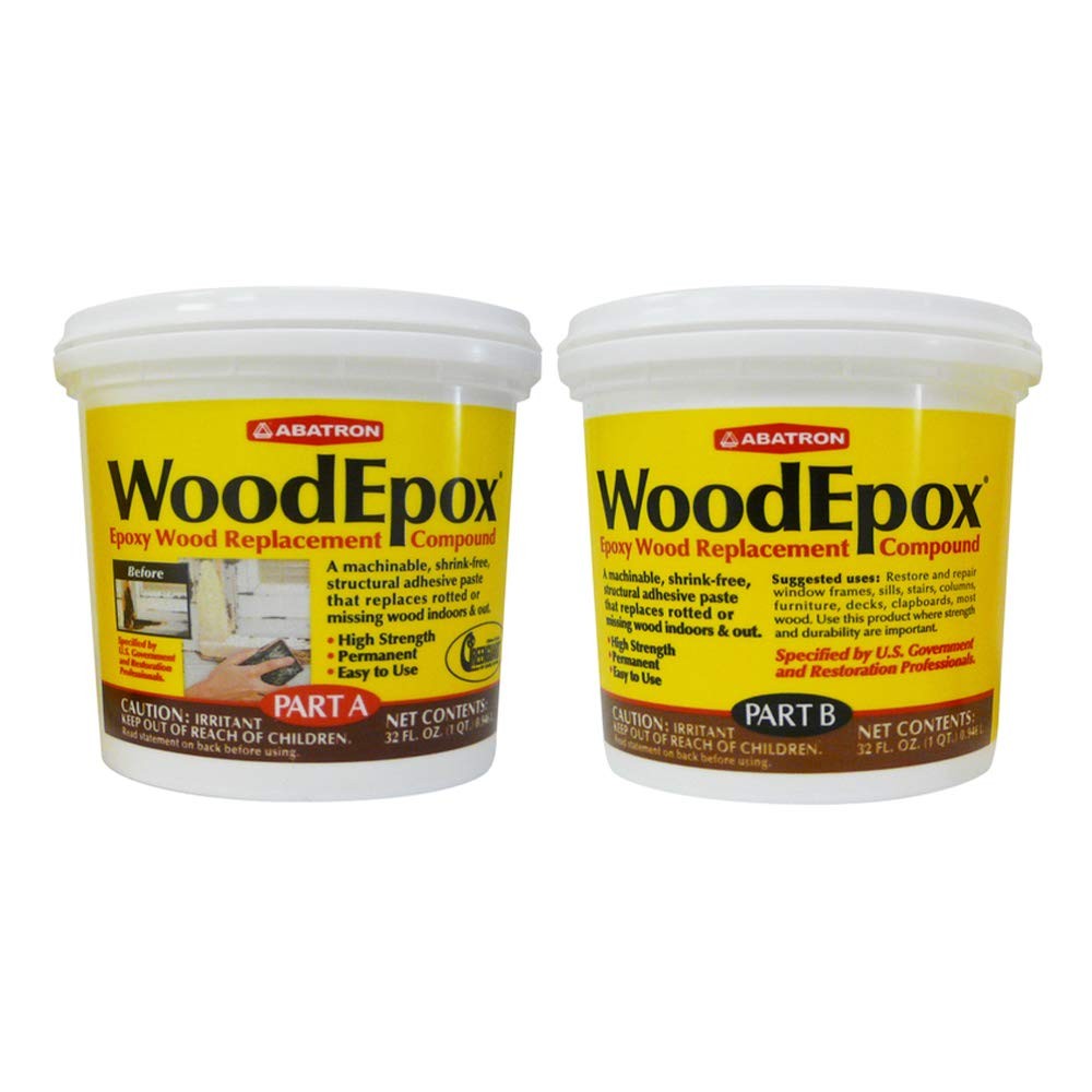 Abatron WoodEpox Kit – 2 Quart – 2-Part Structural 64 fluid ounce, No Color