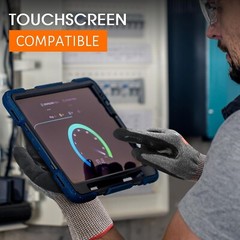 3 Pairs A7 Cut Resistant Work Gloves,Nitrile Coated Touchscreen Cutting Glove