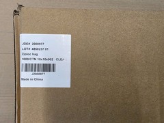 10 X 10 Ziplock Bag (2 Mil) Style 1,000