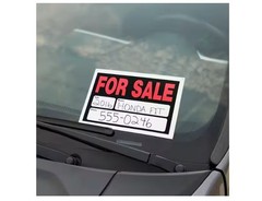8″ x 12″ Plastic Auto for Sale Sign – Durable and Weather-Resistant