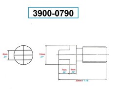 VERTEX M10 X 1.5 TANG SCREW FOR MT2 DRAW BARS (3900-0790)