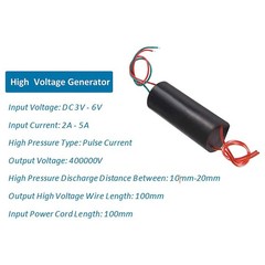 DC 3V-6V to 400kV 400000V High-voltage Generator Boost Step-up Power Module 100X