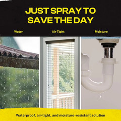 Waterproof Sealant Spray Clear Caulk 14 oz Liquid Rubber Seal Insulate Indoor