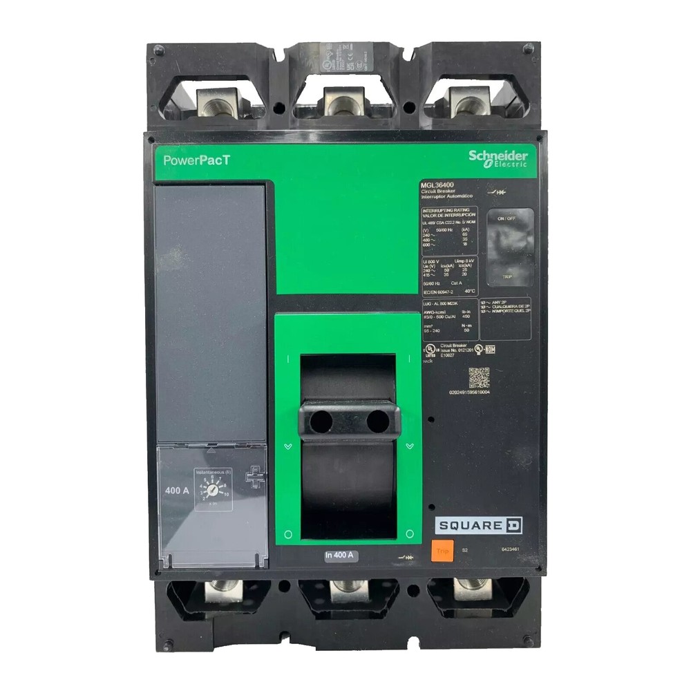 NIB – Square D – MGL36400 – Powerpact M Circuit Breaker, 400A, 3 Pole, 18Ka