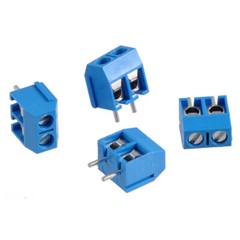 10 Pcs 2-Pin Screw Terminal Block Connector 5.08mm Pitch PCB Mount Blue 10X