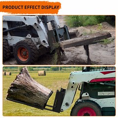 45″ 2500lbs Skid Steer Pallet Attachment Blades W/Receiver Hitch & Spear Sleeves