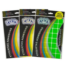 UOFFICE Adhesive Labels – Square or Rectangle – Green, Yellow, White