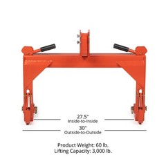 Titan Attachments 3 Point Quick Hitch Adaption to Category 1 Tractors
