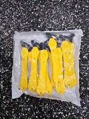 10 Klever Excel Fastenal 7″ Yellow Hook Style Safety Cutter Box Tape KCJ-4-30Y