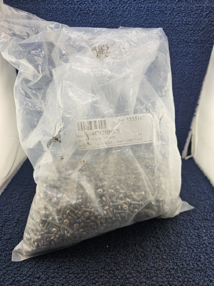 (QTY 5,000) .4C12BHCS: M4-.7 X 12 BUT SOC SST RoHS Stainless Steel Finish Screws