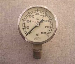 Marsh 4000psi 0 ~ 4000 PSI Pressure Gauge with 1/2″ NPT Fittings
