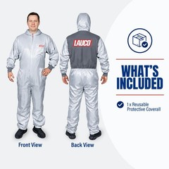 LAUCO Reusable Paint Spray Coverall with Hood, Anti-Static Silicone-Free
