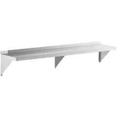 12″W x 72″L Stainless Steel Commercial Kitchen Overshelf Solid Wall Mount Shelf