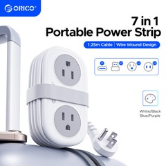 ORICO Travel Power Strip with 4 Outlet 3 USB Charging Station 4ft Extension Cord