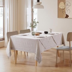 Linen Tablecloth 100% Pure Linen Table Cloth for Rectangle Tables Machine