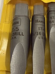 New 5 Piece Irwin 52635 Set Screw Extractors, ST1 Through St 5