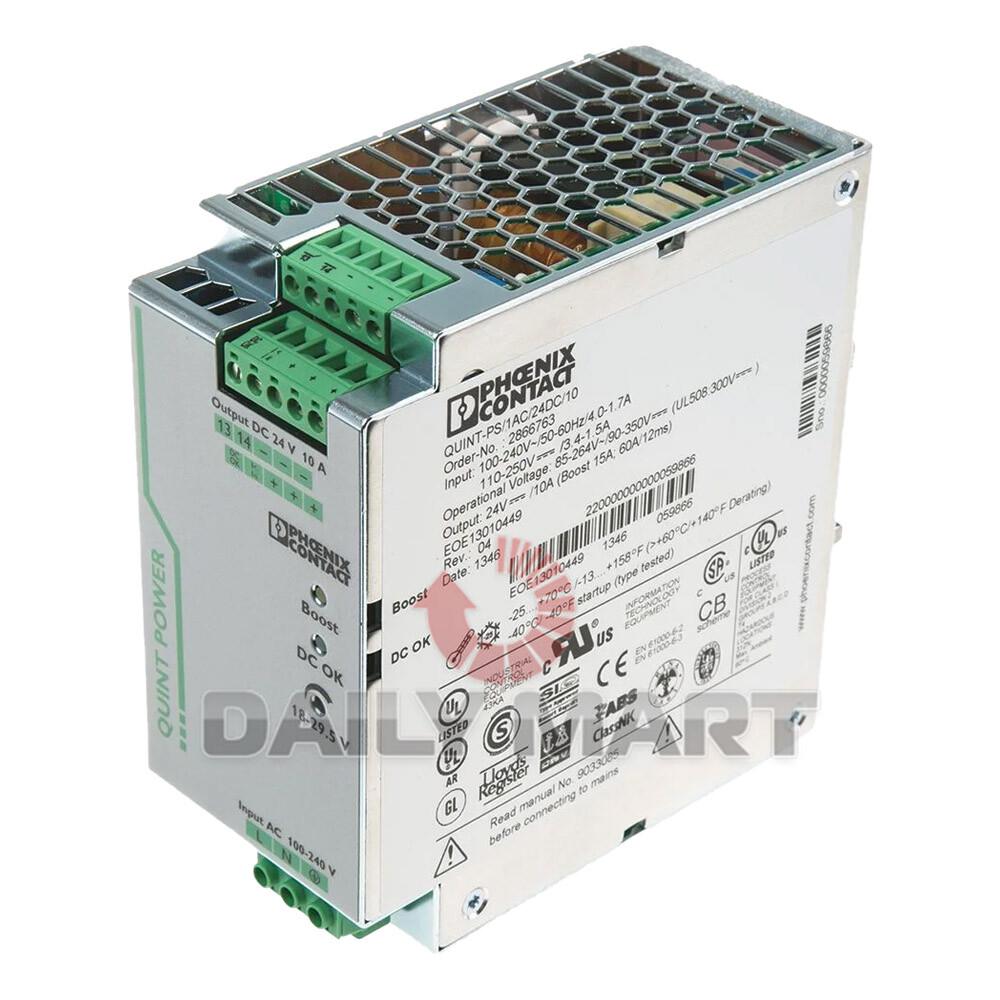 New In Box PHOENIX CONTACT QUINT-PS/1AC/24DC/10 2866763 Power Supply Unit