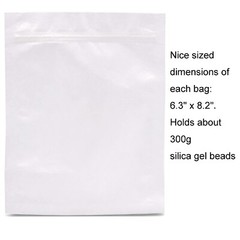 10 Pack of Small Paper Bags Zip Lock Resealable Nonwoven Storage Bags 6.3 by 8.2