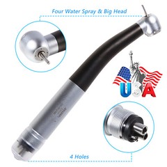 SKYSEA Dental High Speed Turbine Handpiece Push Button 4 Spray Large Head 4Hole