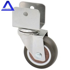 4PCS Heavy Duty U Bracket Shaped 2″ Caster Wheels (2 with brake & 2 without)
