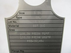 FIKE SRL PSE-D9145A 106.38/100.00PSI 72/262’F 3″ NSMP
