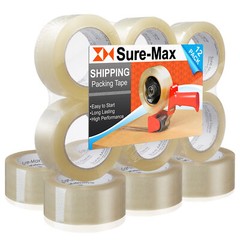 12 Rolls Carton Sealing Clear Packing Tape Box Shipping – 2 mil 2″ x 110 Yards