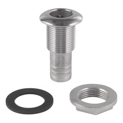 316 Stainless Steel Boat Thru-Hull Fitting with Hose Barb for 1″ I.D. Hose..