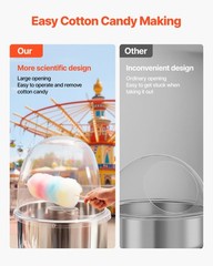 VEVOR Cotton Candy Machine Cover Transparent Acrylic Dome Bubble Shield