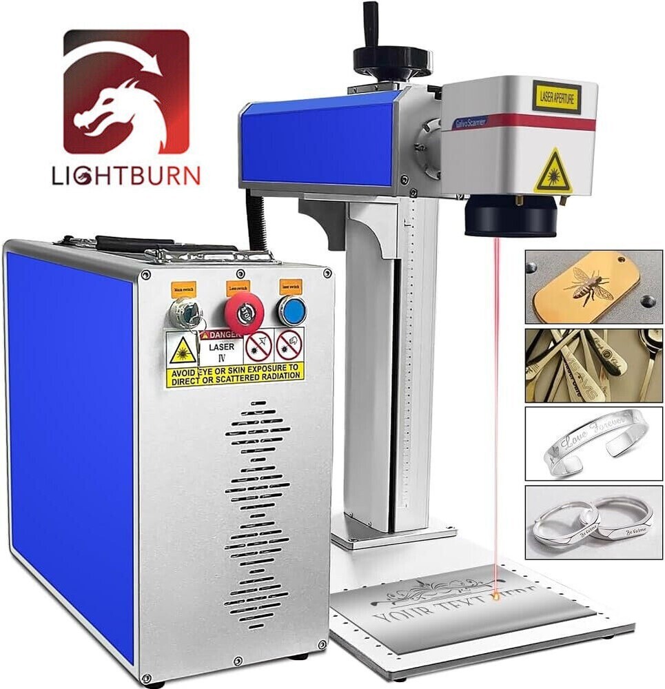 VEVOR 50W Portable Fiber Laser Marking Machine Metal Marker Engraving 7.9×7.9 in