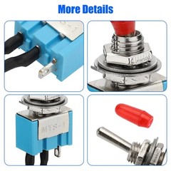 10PCS SPST Toggle Switch Pre-Wired On/Off Metal Small Automotive/Boat/Car/Truck