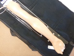 Gaumard Right-Handed Training Arm Manikin with Stand, Case