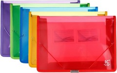 Eco-Friendly Plastic File Folders, Expanding Poly File Wallet, Transparent