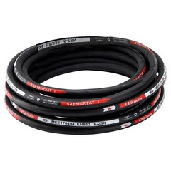 33FT 1/4″ Hydraulic Hose w/ 16 Fittings (JIC Female & NPTF Male & JIC Female 90°