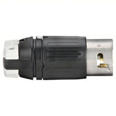 Hubbell CS8265C 50A 250V, 2-Pole 3-Wire, Grounding, Non-NEMA Male Locking Plug