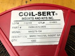 Coilthread Inserts, thread inserts, M4x.7×4.0, IN084-4CN-040S, Strip Feed, 1000