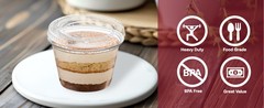 2500 Lid For Clear Plastic Disposable Portion Souffle Cup Lids for 1oz Small