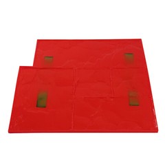 4Pcs Concrete Stone Texture Stamp Mats, PU, 24 × 24 In