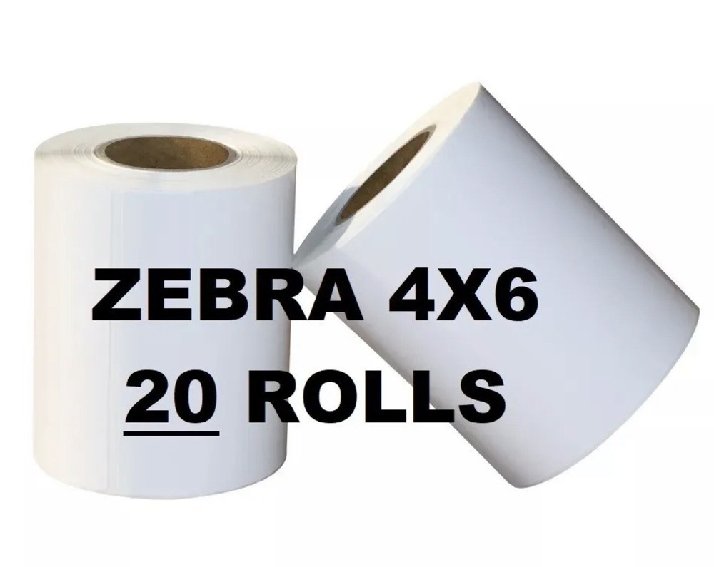 Zebra 4×6 Direct Thermal Shipping Labels ( 250 Labels Per Roll) 20 QTY
