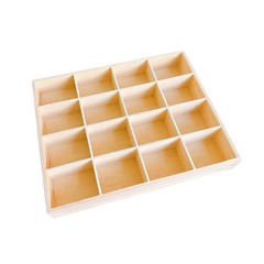 1 Pcs 13.4”x10.6”x2” Wooden Storage Divider Box Showcase Display Organizat…