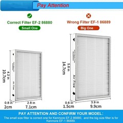 5 Pack For Kenmore EF-2 86880 Exhaust Vacuum HEPA Media Filters Replacement