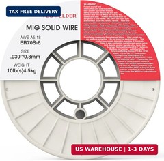 YESWELDER MIG Welding Wire, ER70S-6 Solid Carbon Steel, .030 Inch 10LB (0.8mm 4.