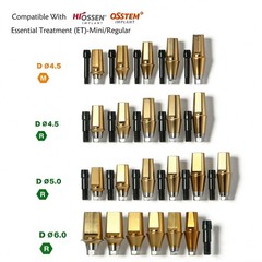 US Titanium Straight Abutment Hex For Hiossen ET Osstem TS Mini Regular Platform
