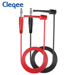 Cleqee P1039 4Mm Banana Plug to Test Hook Clip Test Lead Kit Mini-Grabber Cable