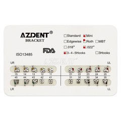 1 Pack AZDENT Dental Orthodontic Brackets Metal Braces Mini Roth.022 Hooks 3 4 5