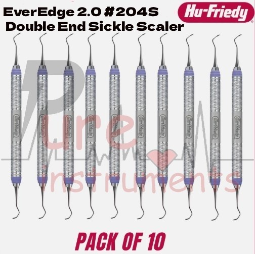 10 Pcs Lot Hu-Friedy S204S9E2 EverEdge 2.0 #204S Double End Sickle Scaler